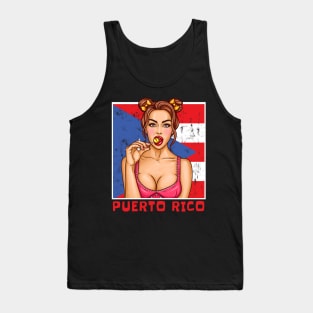 Proud Puerto Rico Flag, Puerto Rico gift heritage, Puerto Rican girl Boy Friend Boricua Puertoriqueño Tank Top